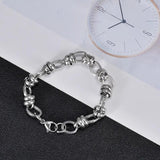 Stainless Steel Hip-hop Bracelet Men Women Chain Link Metal