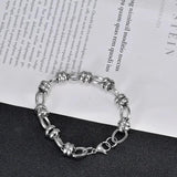 Stainless Steel Hip-hop Bracelet Men Women Chain Link Metal