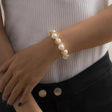 Pearl Bracelet Punk Charm Bracelet for Girls Women