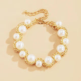 Pearl Bracelet Punk Charm Bracelet for Girls Women