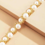 Pearl Bracelet Punk Charm Bracelet for Girls Women