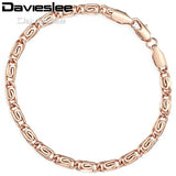 Womens Bracelet Chain 585 Yellow Rose Snail Link 5mm 18-25cm LGB179