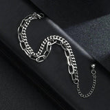 Double Heart Charm Bracelets for Women Girls S6669