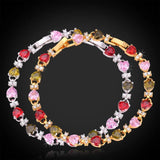 AAA+ Cubic Zircon Heart Bracelet Yellow High Jewelry Bangles H703