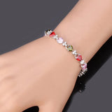 AAA+ Cubic Zircon Heart Bracelet Yellow High Jewelry Bangles H703