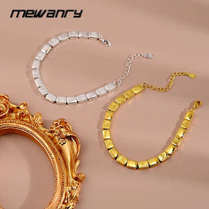 Mewanry Square Bracelet for Women Classic Geometric Creative INS Temperament Jew