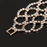 Rhinestone Jewelry Women Silver Crystal Link Bracelet Bangle