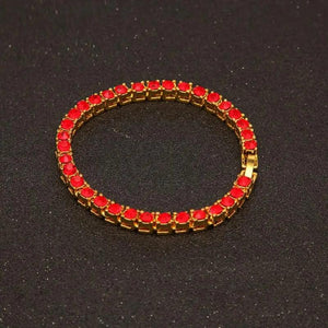 Colorful Rhinestone Paved Link Bracelet Unisex