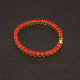 Colorful Rhinestone Paved Link Bracelet Unisex