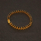 Colorful Rhinestone Paved Link Bracelet Unisex