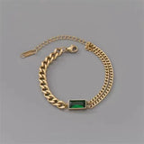 Zircon Crystal Stainless Steel Bracelet For Women - Charm Bracelet