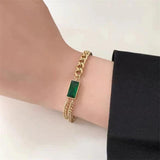 Zircon Crystal Stainless Steel Bracelet For Women - Charm Bracelet