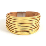 Bohemian Gradient Leather Bracelets 20 Strips Multilayer Wrap Bracelet