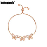 Baiduqiandu CZ Butterfly Bracelet for Women Girls