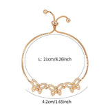 Baiduqiandu CZ Butterfly Bracelet for Women Girls