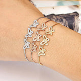 Baiduqiandu CZ Butterfly Bracelet for Women Girls