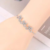 Baiduqiandu CZ Butterfly Bracelet for Women Girls