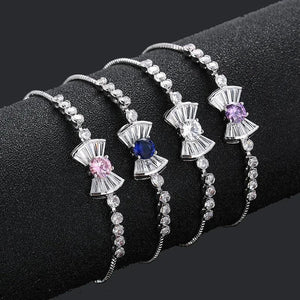 South Korea Summer High Zircon Bow Bracelet Birthday Gift Party Women Jewelry