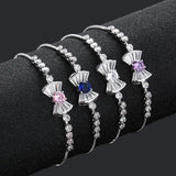 South Korea Summer High Zircon Bow Bracelet Birthday Gift Party Women Jewelry