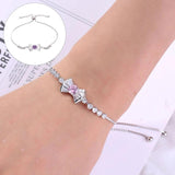 South Korea Summer High Zircon Bow Bracelet Birthday Gift Party Women Jewelry