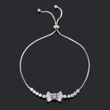 South Korea Summer High Zircon Bow Bracelet Birthday Gift Party Women Jewelry