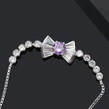 South Korea Summer High Zircon Bow Bracelet Birthday Gift Party Women Jewelry