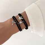Magnetic Love Pendant Bracelet Braided Rope Charm Couple Bracelet