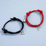 Magnetic Love Pendant Bracelet Braided Rope Charm Couple Bracelet