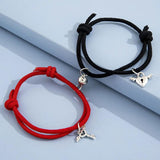 Magnetic Love Pendant Bracelet Braided Rope Charm Couple Bracelet