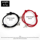 Magnetic Love Pendant Bracelet Braided Rope Charm Couple Bracelet