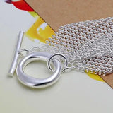 Valentines KN-H004 Silver Bracelet For Woman Jewelry Web Bracelets