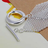 Valentines KN-H004 Silver Bracelet For Woman Jewelry Web Bracelets