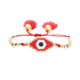 Red Evil Eye Charm Beaded Bracelets Tassel Boho Jewelry Plated Beads