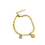 Titanium Steel Hollow Fu Pendant Bracelet Colorfast Woman Jewelry Party Gift