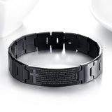 Punk Jesus Cross Bracelets Stainless Steel Men Jewelry Charm Bangle