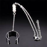 Initials Letter A Heart Bracelet Ring Wrist Chain Pearl Stainless Steel Hand