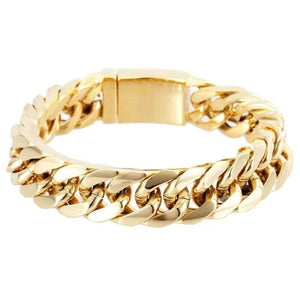 Men's Stainless Steel Plated Charm Bracelet Bangle