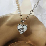 Mewanry Silver Love Angel Bracelet for Women Vintage Pearl Temperament