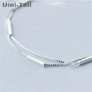 925 Tibetan Silver Double Bar Bracelet