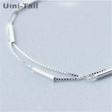 925 Tibetan Silver Double Bar Bracelet
