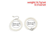2Pcs Pearl Chain Bracelets OT Buckle Punk Charms Bangle Jewelry