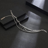 Stainless Steel Stone Caban Chain Bracelet Bangle Women Men Gift