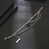 Stainless Steel Stone Caban Chain Bracelet Bangle Women Men Gift