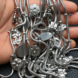 Stainless Steel Heart Music Bag Chain Charm Bracelet for Women