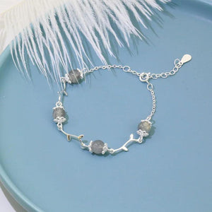 Silver Crystal Beads Charm Bracelet Fine Jewelry