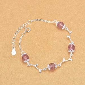 Silver Crystal Beads Charm Bracelet Fine Jewelry