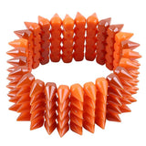 FishSheep Big Acrylic Spike Bracelets for Women Rock Punk Large Cuff Bangle