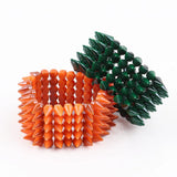 FishSheep Big Acrylic Spike Bracelets for Women Rock Punk Large Cuff Bangle