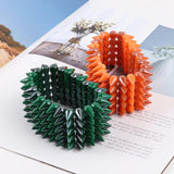 FishSheep Big Acrylic Spike Bracelets for Women Rock Punk Large Cuff Bangle