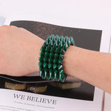 FishSheep Big Acrylic Spike Bracelets for Women Rock Punk Large Cuff Bangle